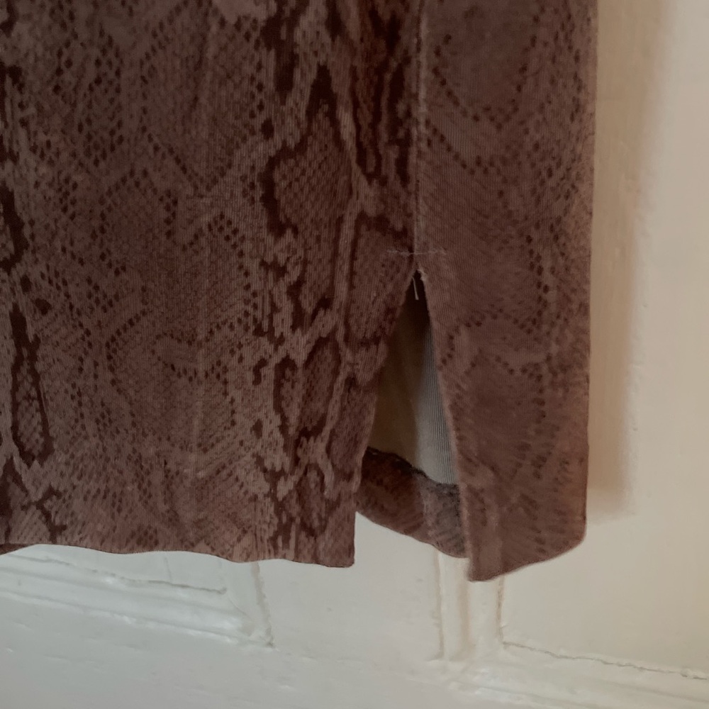 Vintage Clio Snake Print Stretch Midi Skirt - Picture 3 of 6